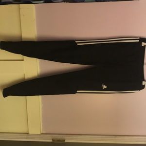 Black Adidas trainer pants